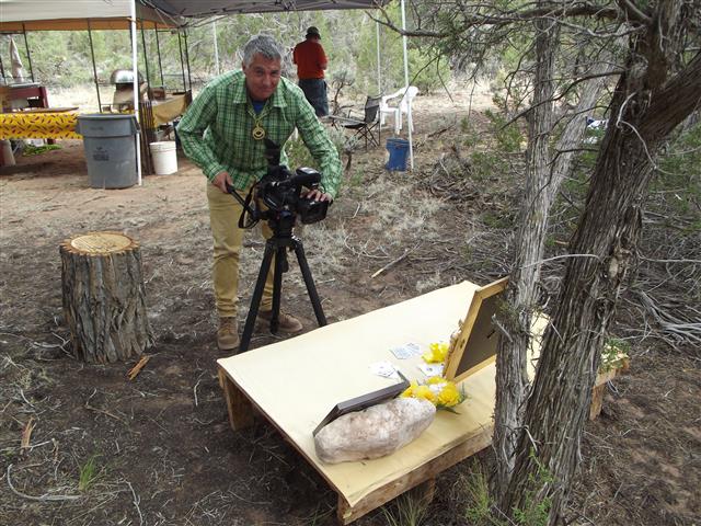 Nick filming the Shrine